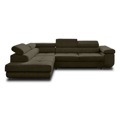 Canapé d'Angle Convertible en Velours côtelé 5 places - ZARIA LISA DESIGN