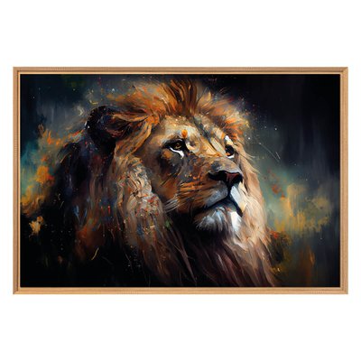 Tableau mural encadré lion 65x97 cm CEANOTHE