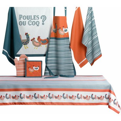 Gant-Manique coton, Poule Ou Coq C DESIGN HOME TEXTILE