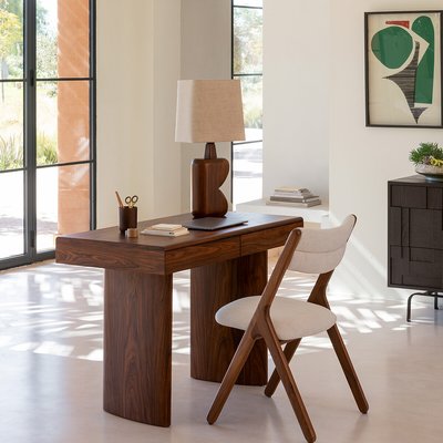 Bureau en MDF plaqué palissandre, 2 tiroirs, LEVENOR AM.PM
