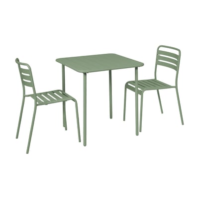 Table de jardin métal + 2 assises AMÉLIA SWEEEK