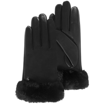 Gants tactiles en cuir d'agneau pleine fleur - doublés chaud ISOTONER