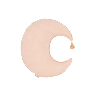 Coussin lune en lin français lavé L1N0 NOBODINOZ