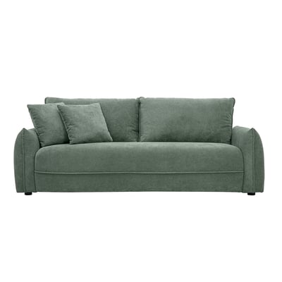 Canapé 3 places en tissu chenille vert kaki PIO MILIBOO