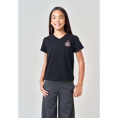 T-shirt regular fille en 100% coton imprimé graphique "fierce and free" ARMELA DEELUXE