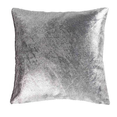 Housse de coussin Collection Velours Argent Brillant C1062 DOUCEUR D'INTÉRIEUR