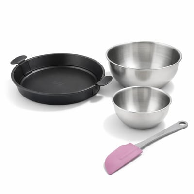 Set de 4 ustensiles de pâtisserie moule à gâteaux bol et spatule ZENKER