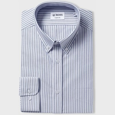 Chemise Confort fit coton Oxford Authentic à rayures ACROSS