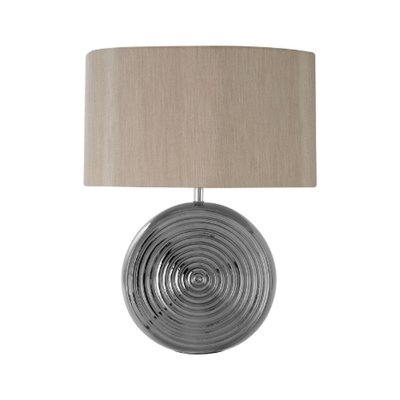 Silver Effect Dimpled Ceramic Table Lamp SO'HOME