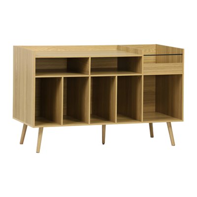 Meuble vinyle XL vintage décor bois 130cm DUNE SWEEEK