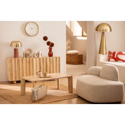 Table basse rectangulaire en marbre et manguier L100 - ZAZA AMADEUS