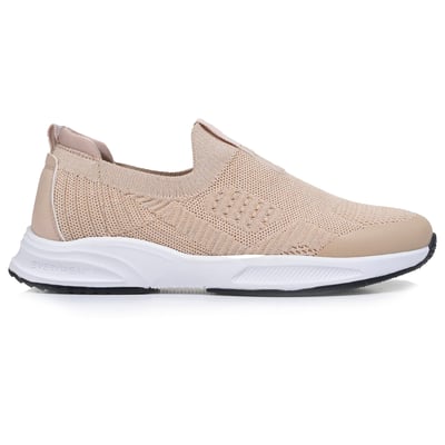 Baskets maille fil textile, slip on, confortable, souple et légères, avec lacets ISOTONER