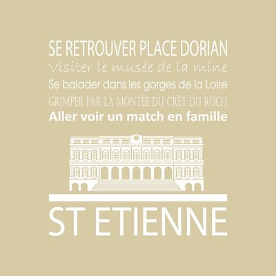 Tableau Sur Toile Saint-étienne ILLUSTRATION CEANOTHE