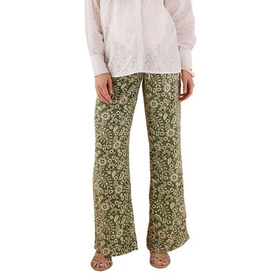 Pantalon fluide grossesse motif fleurs ENVIE DE FRAISE