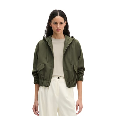 Blouson à capuche regular en mélange de laine vierge et de stretch MARC O'POLO