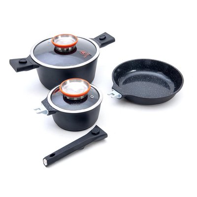 Set de 8 pièces noir 24cm amovible - "Alizée Minimax" LAGUIOLE CUISSON