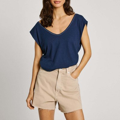 T-Shirt Coupe Décontractée À Col En V PEPE JEANS