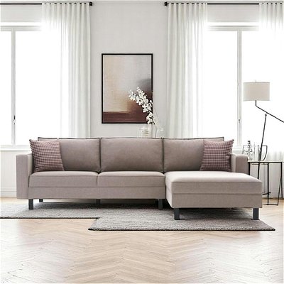 Canapé d'angle beige - côté droit CORTONA PIER IMPORT