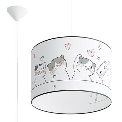 Suspension PVC Multicolore E27 1 Chat 3d 40 EDEN