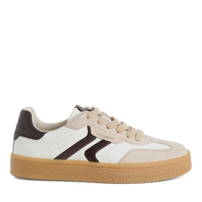 Baskets en cuir, semelle coloris miel TAMARIS