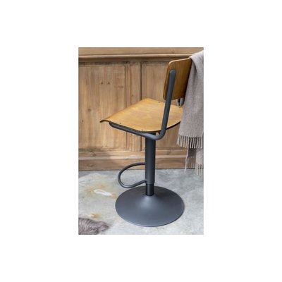 Chaises de bar écolier en bois et en métal (lot de 2) - NICOLAS HELLIN, DEPUIS 1862