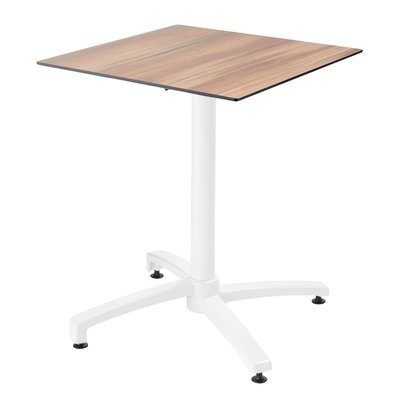Table de jardin carré inclinable stratifié, OPERA OVIALA
