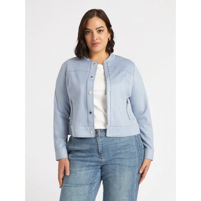 Blouson en tissu souple avec boutons-pression et poches verticales avec fermeture éclair FIORELLA RUBINO