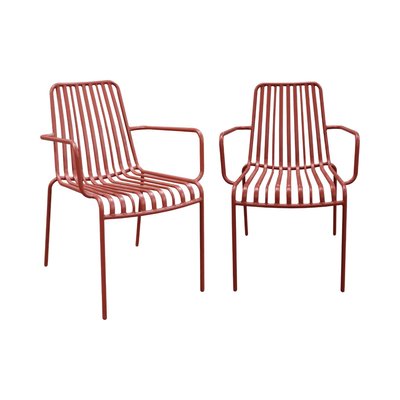 Fauteuil de jardin empilable acier (Lot de 2) FLORIDA SWEEEK