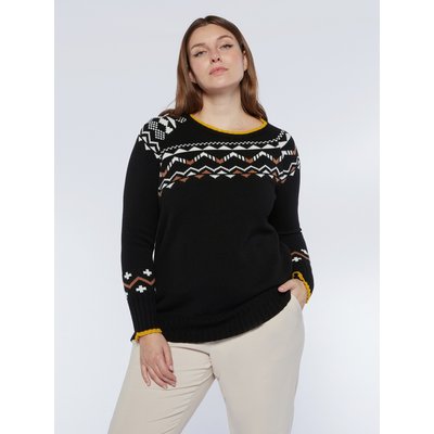 Pull jacquard placé diagonal sur le devant FIORELLA RUBINO