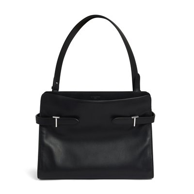 Sac porté épaule grand modèle en cuir lisse et nubuck EMIE LE TANNEUR