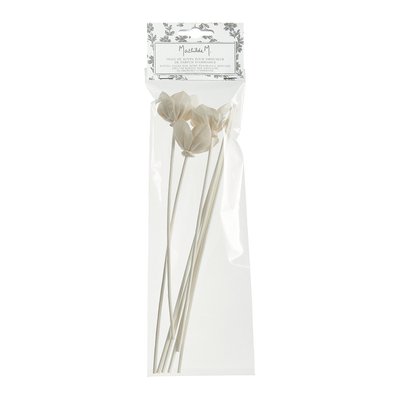 Sachet de 3 tiges Fleurs et 4 tiges de rotin 25 cm MATHILDE M