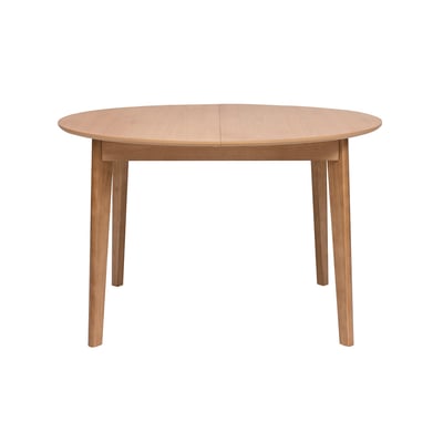 Table à manger ronde extensible avec rallonges intégrées en bois clair chêne L120-150 cm ANSEL MILIBOO