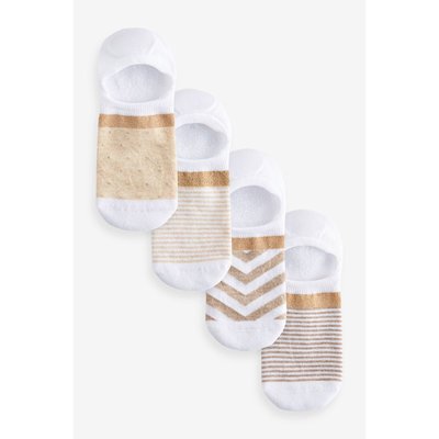 Chaussettes invisibles à rayures, lot de 4 NEXT