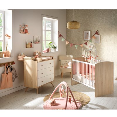 Chambre bébé complète, Lit et Commode à langer SAUTHON