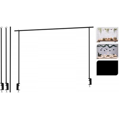 Support pour décoration de table métal noir - 135 à 250cm WADIGA