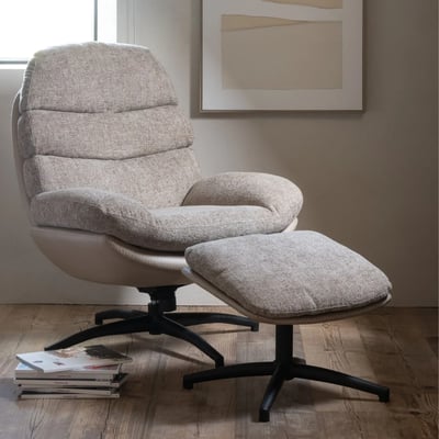 Fauteuil relax pivotant avec repose pieds - ALLINE HELLIN, DEPUIS 1862