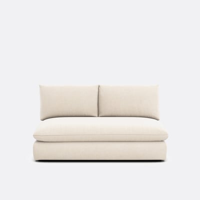 Élément banquette 2 places pour canapé modulable, en polyester chiné, MALO LA REDOUTE INTERIEURS