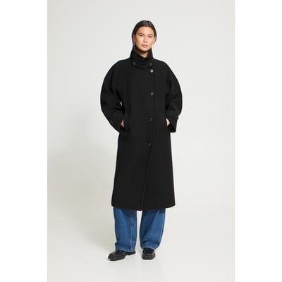 Manteau coupe oversize col montant ICHI