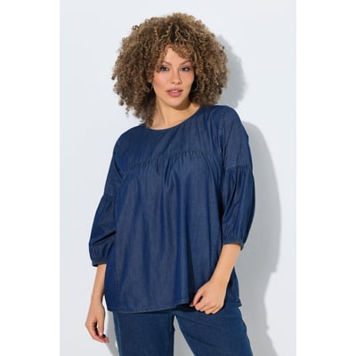 Blouse en jean, couture empire ULLA POPKEN