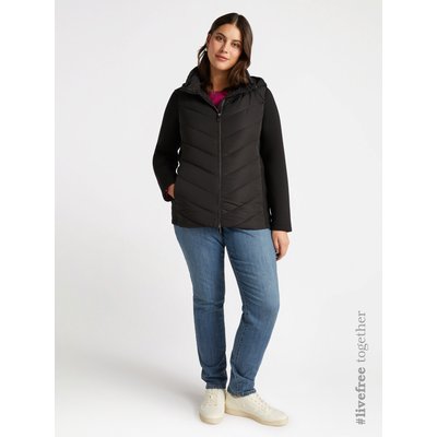 Veste rembourrée légère avec devant matelassé à rayures, manches et côtés en néoprène FIORELLA RUBINO