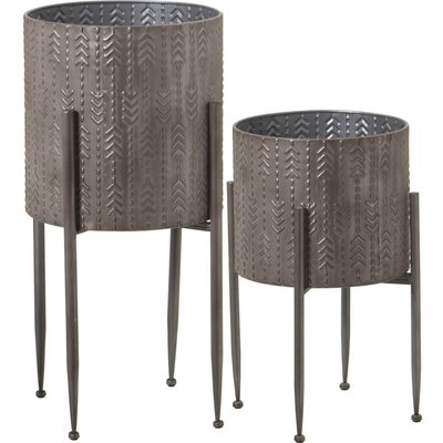 Cache-pots en métal, design moderne (lot de 4) RECOLLECTION
