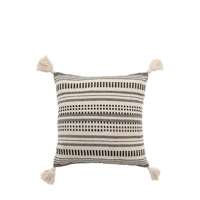 Natural and Black Patterned Filled Cushion SO'HOME