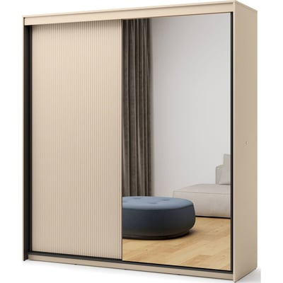 Armoire coulissante à miroir et éclairage LED RECOLLECTION