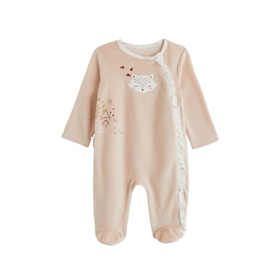 Pyjama bébé en velours ouverture zippée Doucette PETIT BEGUIN