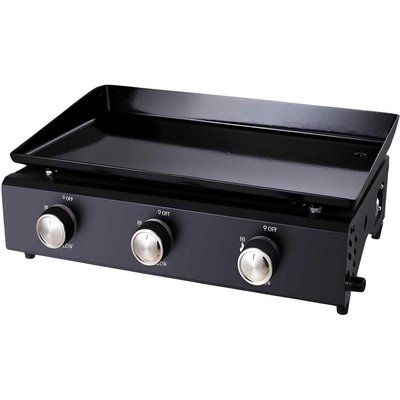 Plancha au gaz en acier émaillé Pedro 3 brûleurs JARDINDECO