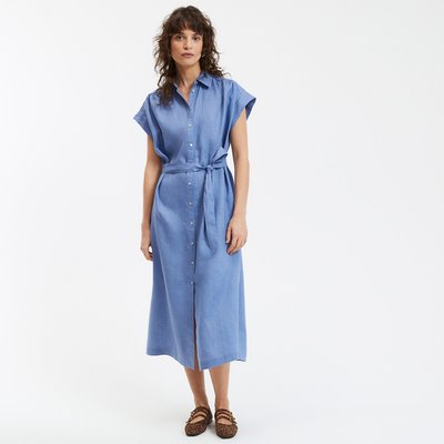 Robe en lin à manches courtes Signature Heloïse LA REDOUTE COLLECTIONS