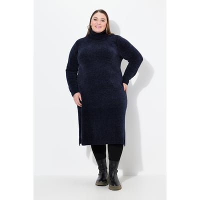 Robe en maille chenille texturée, col roulé ULLA POPKEN