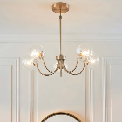 Harville 5-Light Dome Glass Pendant Light ÉDITÉ