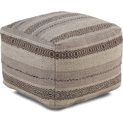 Pouf coton rayé  multifonction assise ou repose-pieds RECOLLECTION