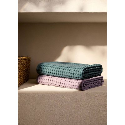 Serviette toilette en coton gaufré délavé MANGO HOME